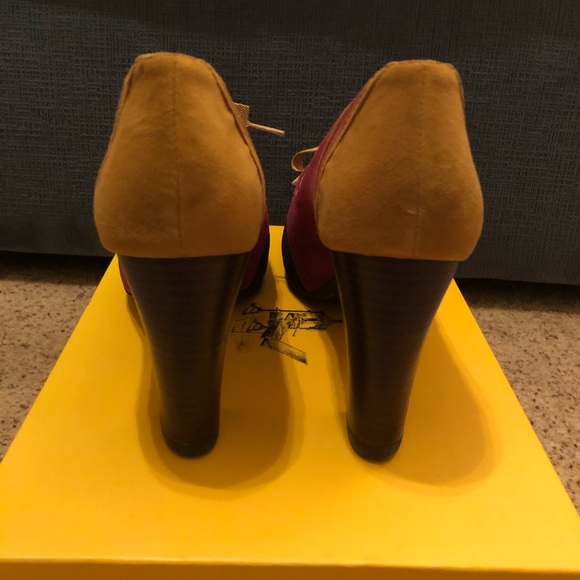 Heeled Suede Loafers NIB size 8.5 Pilcro and the Letterpress - Picture 5 of 8